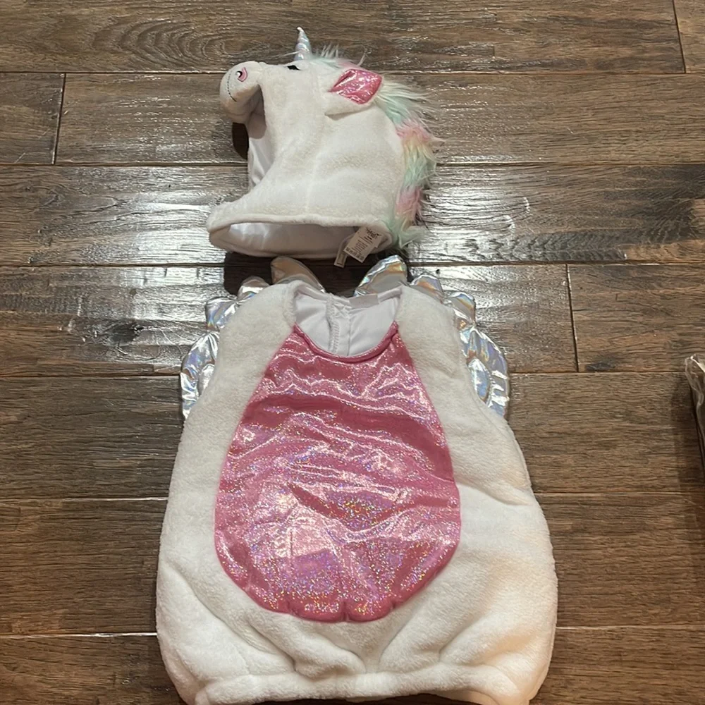 Spirit Unicorn Belly Infant Costume - Pink and White - Picture 5 of 10